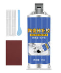 Ceramic Super Glue For Porcelain And Tile Repair Waterproof Instant Bond Adhesive Quick Drying Glue For Basins Dishes Mugs And Countertops Beast Bond That Prevents Cracks And Holds Strong packaging with tools.
