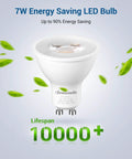 GU10 LED Dimmable Bulb 5000K Daylight For Track Lighting, 500 Lumens, 7W 50W Equivalent Long Lasting 10,000 Plus Hours