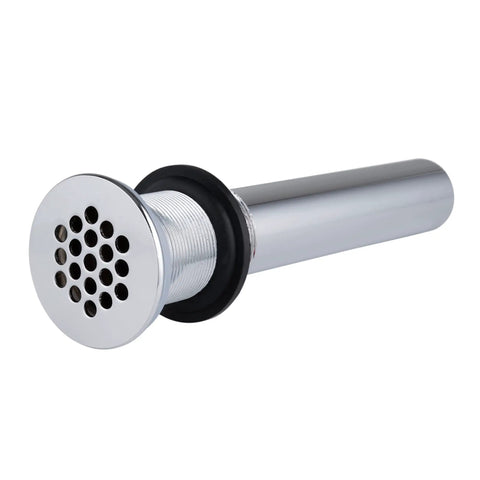 Boss Grade Chrome Grid Drain Strainer Assembly For Bathroom Sink With CO Plug Zero Overflow Design Built From Rust Proof Stainless Steel That Slays The Look While Shielding Your Lavatory Everyday