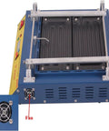 Infrared Preheating Oven With Beefy Preheat Plate For PCBs And BGA SMD Rework, close-up showing fan and control panel.