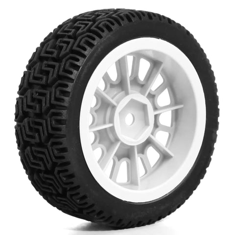 RC Car Upgrade Kit 68mm Rubber Tires And Wheels For 1/10 Scale RC Cars Built To Beef Up Performance On XV01 XV02 TT01 TT02 And Similar Models Durable Easy Install Great For Street Dirt And Racing Fun Silver