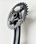 Square Taper Mountain Bike Crankset With 34T Chainring 170Mm Crankarms 104 BCD 4Mm Chainring Thickness CNC Aluminum Alloy Bottom Crankset For Single Speed MTB And Road Bikes Not For Multi Speed Bicycles