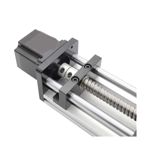 Pro Grade Linear Guide Replacement for CNC Machines Manual Shaft Actuator Module With Ball Screw Slide For Engraving Woodworking And Industrial Production Smooth Travel And Precise Motion, close-up