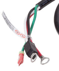 Wiring connections for Solid Drop In On Board Battery Charger 72V 12 Amps, featuring color-coded wires and connectors.