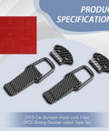 Two Pack Car Bumper Clips Quick Release Kit For Front And Rear Bumpers durable metal fasteners with hook lock and tape set