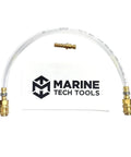 Bleed Tube For Seastar Hydraulic Steering System with clear view hose and brass fittings for No Guesswork Bleeding.