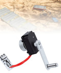 Emergency Hand Crank Power Generator Charger For Outdoors Portable Self Powered USB Phone Charger For Camping No Batteries Needed No Outlets Required Ready Backup Power When You Need It Most Compact Survival Charging Kit with USB port and red wires.