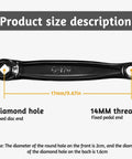 Diagram showing Left Crank Arm Set For Mountain And Road Bikes 170mm Center To Center 2 Pack with diamond hole details.
