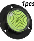 Micpointik Round for spirit Level Bubble with clear green liquid and circular black base for accurate leveling.