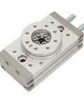 Heavy Duty Pneumatic Air Cylinder With 190 Degree Adjustable Rotating Arm Aluminum Alloy Body For Light Industry High Hardness