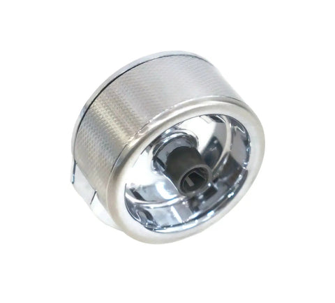 Replacement Burner Control Knob For KitchenAid Stoves, Fits W11156487 W10823529 4546228 AP6285576, chrome finish front view