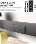 Image of Beefy Barn Door Track Connector And Splice Plates installed, showing seamless track joint with solid mending plates.