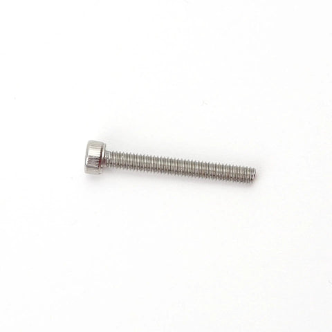 50 Piece Turntable Headshell Mounting Hardware Kit Stainless Steel Hex Socket Head Screws Bolts Nuts Washers And Wrenches In A Mixed Box Case Color Silver For Phonograph Parts Ready To Install, close-up of a hex socket head screw.