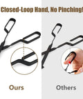Beefy 32 Inch Fire Pit Poker And 26 Inch Fireplace Tongs Tool Set Log Grabber showing closed-loop handle design comparison