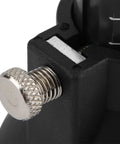 Close-up of Heavy Duty Drill Locator Tool Attachment with precision adjuster and black plastic base for electric grinders.