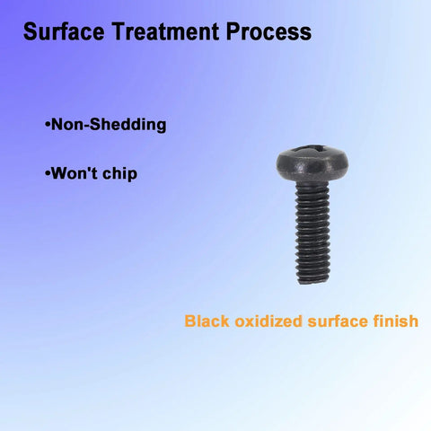Black License Plate Screws For Lexus And Toyota M6 1.0 By 16 Mm Phillips Pan Head Bolts Made From 18 8 Stainless Steel