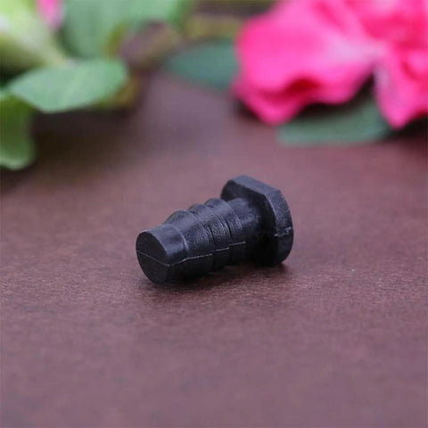 Super Durable 10 Pack Water Hose End Caps Fit Eight Millimeter Pipes Perfect For Garden Stops Pipe Plugs To Cuff And Seal Leak Proof Rubber Nozzles That Are Built Tough And Ready For Any Outdoor Project Or Seasonal Wrap Up Job Today. black rubber hose end cap on brown surface