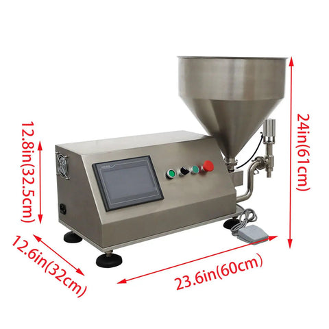 Pro Tier Rotary Pump Filling Unit For Thick Sauces Honey Butter And Cream Smooth Operator Action With No Drama 220V Heavy Duty solid motorized pump assembly with stainless steel funnel.