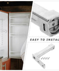 Heavy Duty Stainless Steel Refrigerator Door Hinge For Fridge And Freezer Keeps Doors Shut To Lock In Freshness, Durable Metal Replacement With Smooth Operation, Easy Install, Reliable Fix M5 installed on fridge door