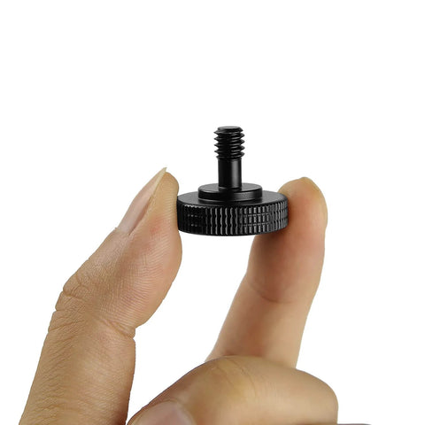 Two Pack Thumb Screw Camera Quick Release Adapters With Rubber Pads And One Quarter Inch Thread Female To Male Quick Release For Camera Mounting Plate L Bracket Mount Tripod Accessory With Rubber Washers close-up