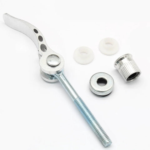 Beefed Up Aluminum Bike Seat Post Quick Release Pin M6x65mm Seat Clamp Bolt with components for saddle adjustment