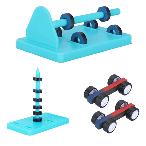 Hands On Science Magnets Experiment Kit For Kids And Students, Cool Physics And STEM Tools with magnetic bases and wheels.
