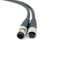 3.28ft M12 12 Pin Male To Female Connector Cable A Code Straight Profibus, IP67 waterproof industrial fieldbus, PVC jacket AWG26