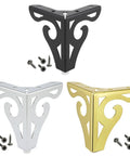 Iron Triangular Furniture Legs Replacement For Tables, Cabinets, Bookcases, Wardrobes, And Chairs, in black, silver, and gold