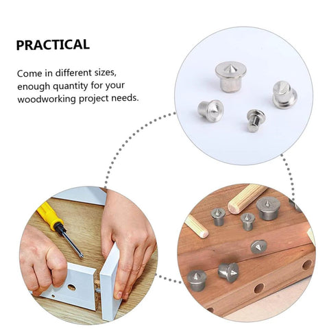 Two Sets Woodworking Dowel Maker Kit With Steel Dowel Centers And Transfer Plugs Alignment Tool for woodworking projects