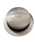 Close-up of Tubular Bathtub Waste And Overflow Assembly With 14 Inch 1-1/2 Inch Tubes White Finish ADA Approved Tip Toe Drain Plug