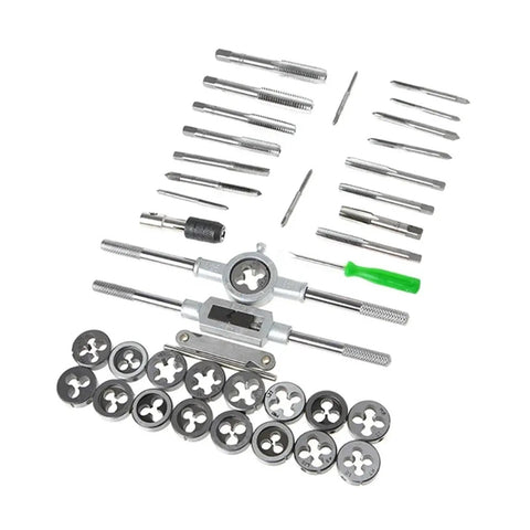 Top Notch 40 Piece Hand Tap Die Thread Kit With Storage Case Featuring Plug Taps And Wrench For DIY Screw Threading And Repairing Holes Like A Pro, metal taps and dies set