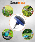 Must Have Universal Lawnmower Blade Sharpening Kit With Double Layer Corundum, 2024 Update, shown with various cutting tools