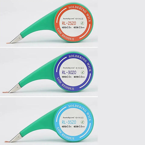 High Speed Heat Conducting Soldering Wicks For PCB Repair 1.5mm 2mm 3mm Absorb Excess Solder Quickly With Safe Anti Scald Feature
