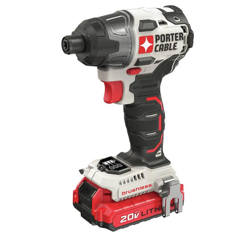 20V Max Impact Driver With Battery And Charger Included One Quarter Inch Chuck 2700 RPM Brushless Motor Delivers Fifty Percent Longer Runtime