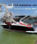 Beefy 316 Stainless Steel Knotless Anchor System With Quick Release Rope For A Smooth Hookup Adjustable Cam Cleat Rope Lock