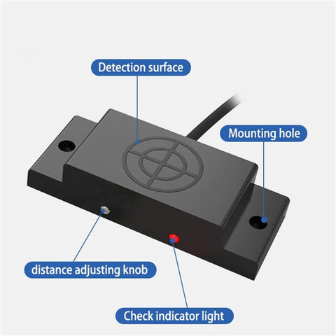 Capacitive Proximity Switch Sensor With 10mm Sensing Range Plug And Play Dual NPN PNP Output 12 To 24V DC Square Housing