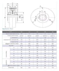 Technical schematic and specification sheet for 0.6 To 5 Kg Ultra Thin Magnetic Powder Brake For Tension Control, 24V DC Electromagnetic Powder Brake With Stable Torque, Durable Alloy Magnetic Powder, Heavy Duty Boss Grade Industrial Brake System PB B3 2.5 (25Nm)
