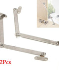Two Pack Pro-Grade Stainless Steel Folding Pull Rods For Cabinet Doors, Movable Lift Up Support Rods For Easy Access shown