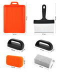 Ultimate Griddle Cleaning Kit For Flat Top Grill 18 Piece Cleaner Set With Scraper, silicone mat, grill brick, scouring pads