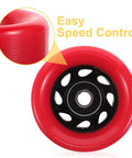 Red 92A Quad Roller Skate Wheels Replacement For Speed Skates Indoor Outdoor Use Grippy Anti Slip PU PP Wheels Easy