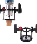 Built Like A Tank Aluminum Alloy Router Table Lift Base With Dead Nuts Accurate 65mm Plunge Mounting Plate for woodworking.