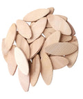 100 Pcs Beech Wood Biscuits Set For Woodworking, showing oval-shaped biscuits for strong joinery and DIY projects