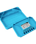 2-Piece Silicone Tool Tray Set With Non-Slip Flexible Organizer And Magnetic Tray Large Capacity Storage visible from top