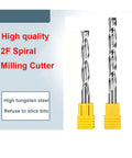 Top Shelf Precision 2 Flute Flat Nose Upcut Carbide Router Bit For Wood Mdf Pvc Cnc Milling Projects Featuring Rugged Blue Coating And Swift Chip Clearance.