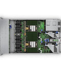 Dual Intel Xeon Processing In A Compact 1U Rack Server Loaded With One Terabyte DDR5 RAM And A Massive Sixty One Terabyte SATA SSD Build Designed For Top Shelf Virtualization And Seamless Hybrid Business Ops, internal layout view.