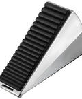 Pop Up Zinc Alloy Door Stopper Wedge with Anti Slip Ribbed Rubber Contact Surface