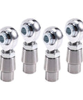 Pro Grade 5/8 Inch 18 Thread Heim Joint Rod End Kit Includes Eight Pieces For Quick Swap And Precision Linkage Work Delivers Smooth Angular Flex And Easy Bolt On Setup For Custom Builds - Silver steel heim joints.
