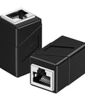 Two Pack Ethernet Couplers To Extend Your Cables Female To Female RJ45 Patch Cable Extenders 8P8C Straight Through Network Connectors