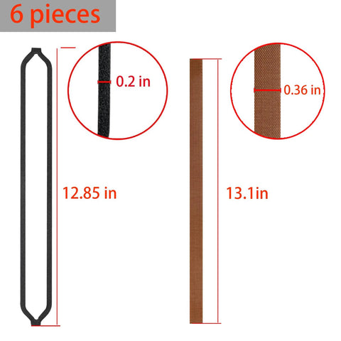 6 pieces ziHenryDa black foam gaskets with brown PTFE tape for Precision Vacuum Sealer VS 2690