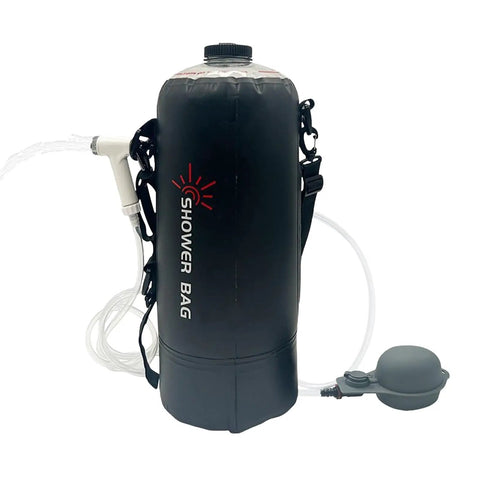 Foldable 12L Solar Heated Camping Shower Kit With Removable Hose And Showerhead For Beach Trips Hiking Travel And Outdoor Adventures Eco Friendly Hot Water On The Go